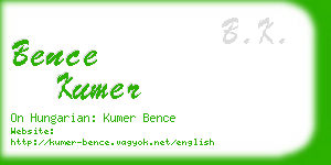 bence kumer business card